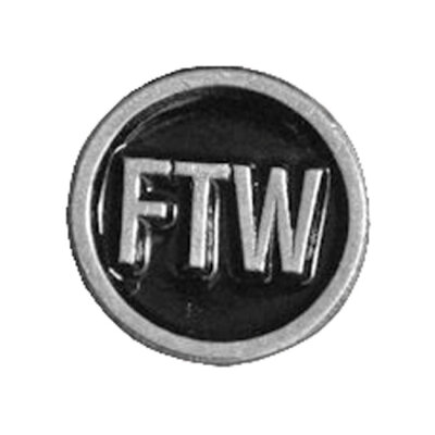 FTW biker gamer pin
