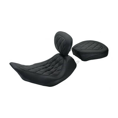 Mustang, Wide Tripper solo seat. With rider backrest