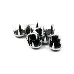 Mustang, decorative studs. Chrome with black pearl