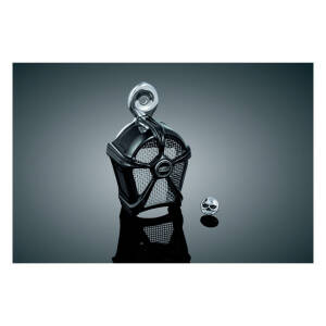 Kuryakyn, Mach 2 horn cover. Black/chrome mesh insert