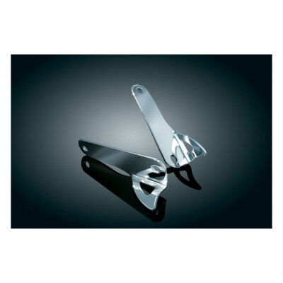 Kuryakyn, front fork custom tie-down brackets. Chrome
