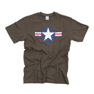 Army Surplus Air Force Star & Bars t-shirt green Size M