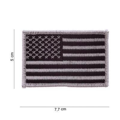 Patch flag USA silver