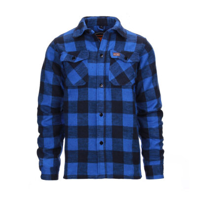 Lumberjack flannel shirt checkered blue/black Male US Size 3XL