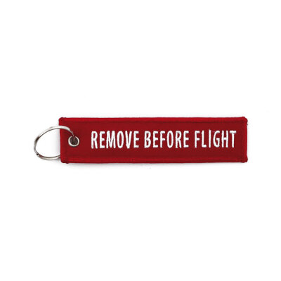 Key ring Remove before flight red