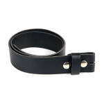 Leather belt without buckle black