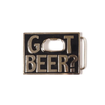 Beer with bottle opener buckle