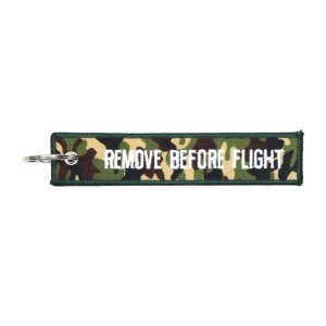 Remove before flight keychain
