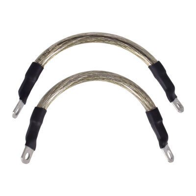 NAMZ, battery cable set. Clear. 7 inch (17.5cm)