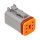 NAMZ, Deutsch DT connectors. Gray, plug housing, 6-pins