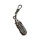 WOLFS HEAD FEATHER ZIPPER PULL