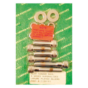 Gardner-Westcott, fender strut mount kit. Chrome Allen head