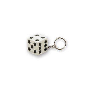 Triktopz Dice key chain white