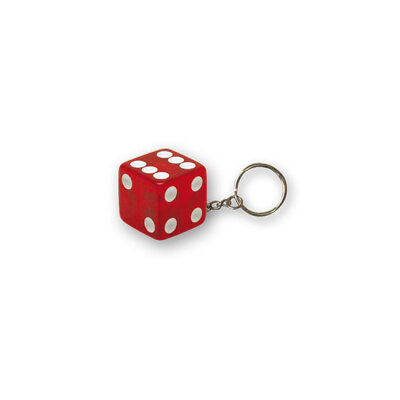 Triktopz Dice key chain clear red