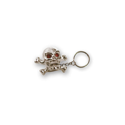 Triktopz Skull N Bones key chain chrome