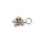 Triktopz Skull N Bones key chain chrome