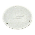 Paughco, derby cover. Chrome. Bird embossed