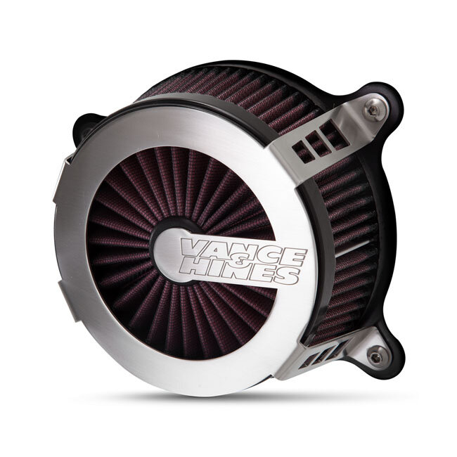 Vance & Hines, VO2 Cage fighter air cleaner kit. brushed sta