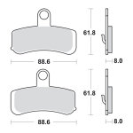 SBS, brake pads. Street Excel Sintered