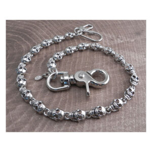 Amigaz Flat Skull Wallet Chain 16"