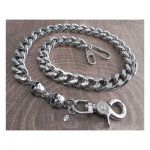 Amigaz Monster Skull & Leash Wallet Chain 25"