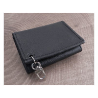 Amigaz Black Soft Leather Trifold Wallet