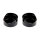 Cult-Werk, 2-piece fork tube cap bolt cover kit. Black, logo