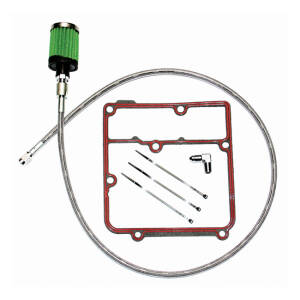 Feuling, oil tank breather kit. Polished. Dyna