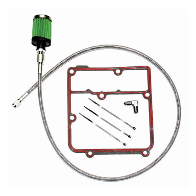 Feuling, oil tank breather kit. Polished. Dyna