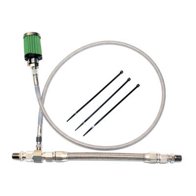 Feuling, oil tank breather kit. Polished. Touring