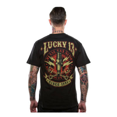 Lucky 13 Amped t-shirt black Size XL