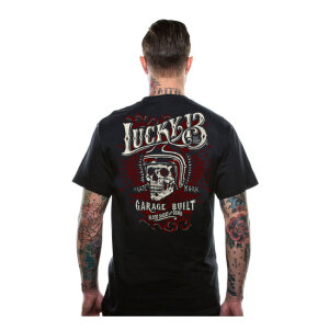 Lucky 13 Skull Built t-shirt black Size M