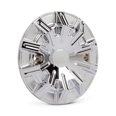 Arlen Ness, 10-gauge stator cover. Chrome