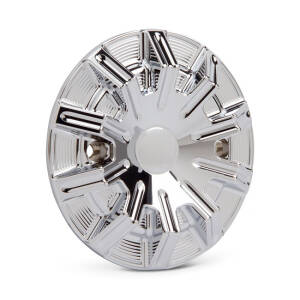 Arlen Ness, 10-gauge stator cover. Chrome