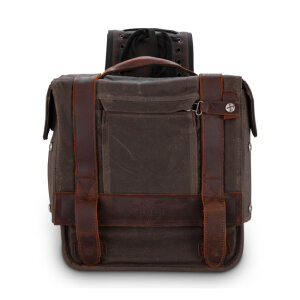 Burly Voyager throwover saddlebags dark oak
