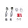 Sissy bar turn signal relocation kit for Softail. Chrome