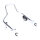 Sissy bar kit 9.5" 1-piece upright. Chrome