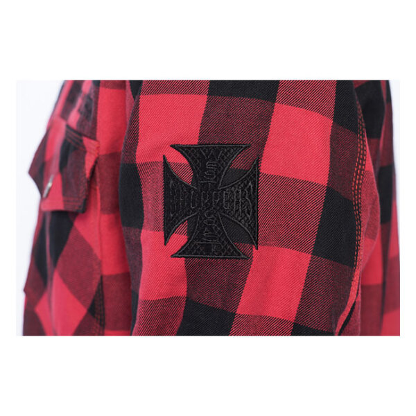 WCC Dominator riding flannel shirt red/black CE appr. Size 3XL