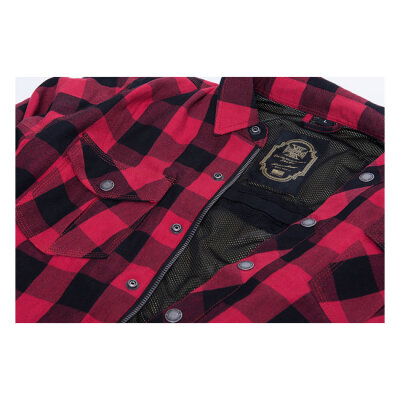 WCC Dominator riding flannel shirt red/black CE appr. Size 3XL