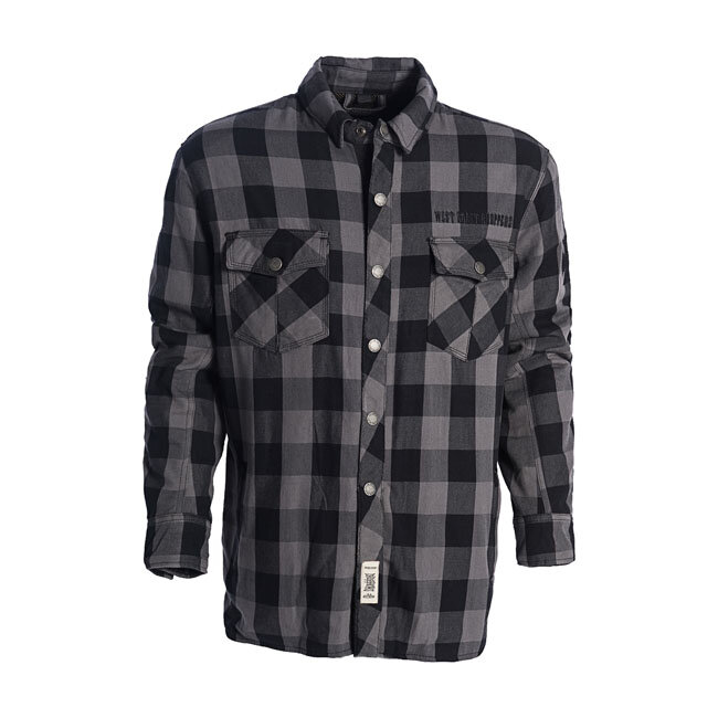 WCC Dominator riding flannel shirt grey/black CE appr. Size S