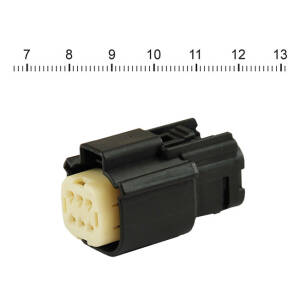 NAMZ, Molex MX-150 connector. Black, plug, 6-pin