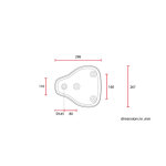 C-Racer, Classic bobber solo seat. Small. Black