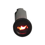 3/8 indicator light. Red, with oil can symbol