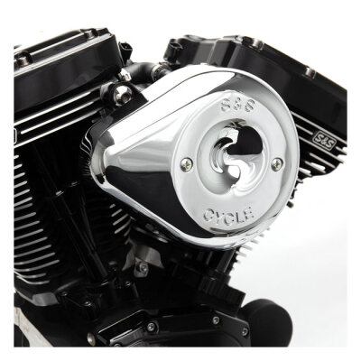S&S Stealth, teardrop air cleaner kit. Chrome