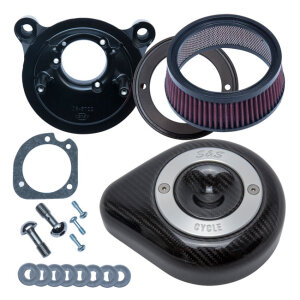 S&S Stealth, carbon teardrop air cleaner kit