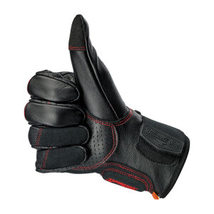Biltwell Borrego gloves black/redline CE appr. Size S