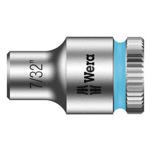 Wera Zyklop 1/4" socket - US sizes 7/32"