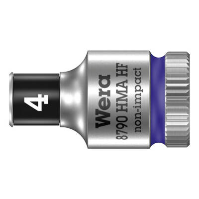 Wera Zyklop 1/4" socket with holding function - Metric 4.0