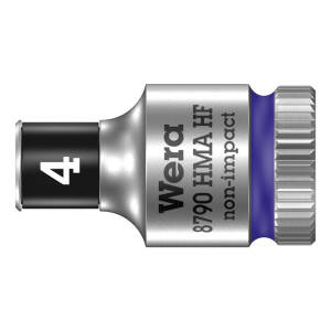Wera Zyklop 1/4" socket with holding function - Metric 4.0