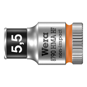 Wera Zyklop 1/4" socket with holding function - Metric 5.5